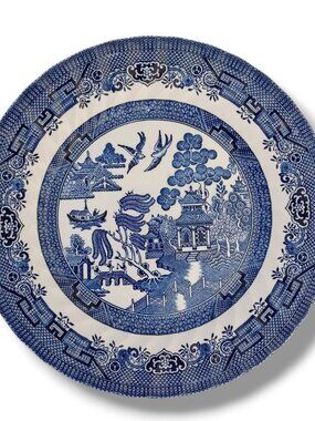Royal Wessex Blue Willow Dinner Plate Made In England 10 Inch Classic